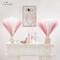 Pampas Grass Pink Decor 17.7 Inch 6pcs, Faux Pampas Grass Home Decor, Artificial Pampas Grass Blush Fake Pampas, Short Vase Room Christmas Decoration